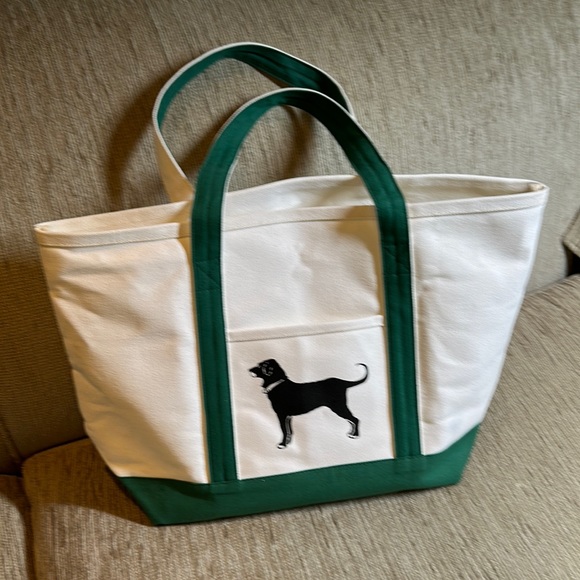 The Black Dog Bags The Black Dog Brand Canvas Tote Bag Preppy